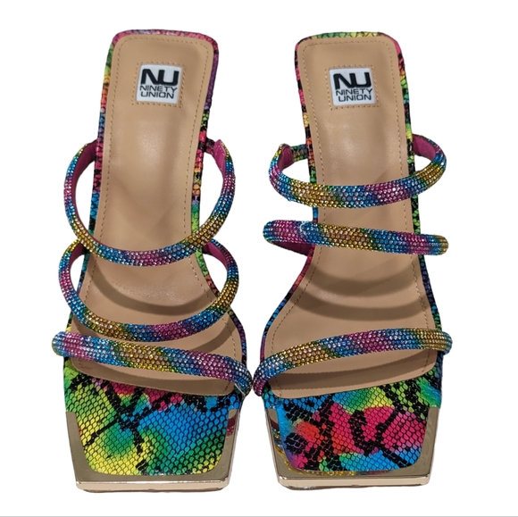 Ninety Union Rainbow Snake wedge sandals 9 - Picture 3 of 9